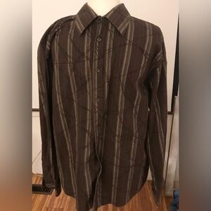 Eighty Eight Platinum Mens Long Sleeve Abstract Casual Dress Shirt Size XL